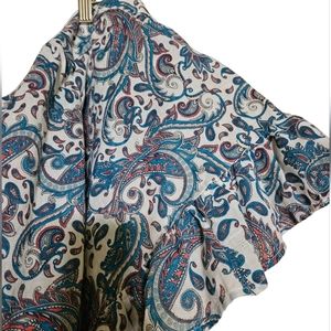 Terra&Sky Beachy Bohemian Gypsy Paisley Top. 3XL